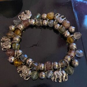 Woman’s Elephant Charmed Dangly Bracelet